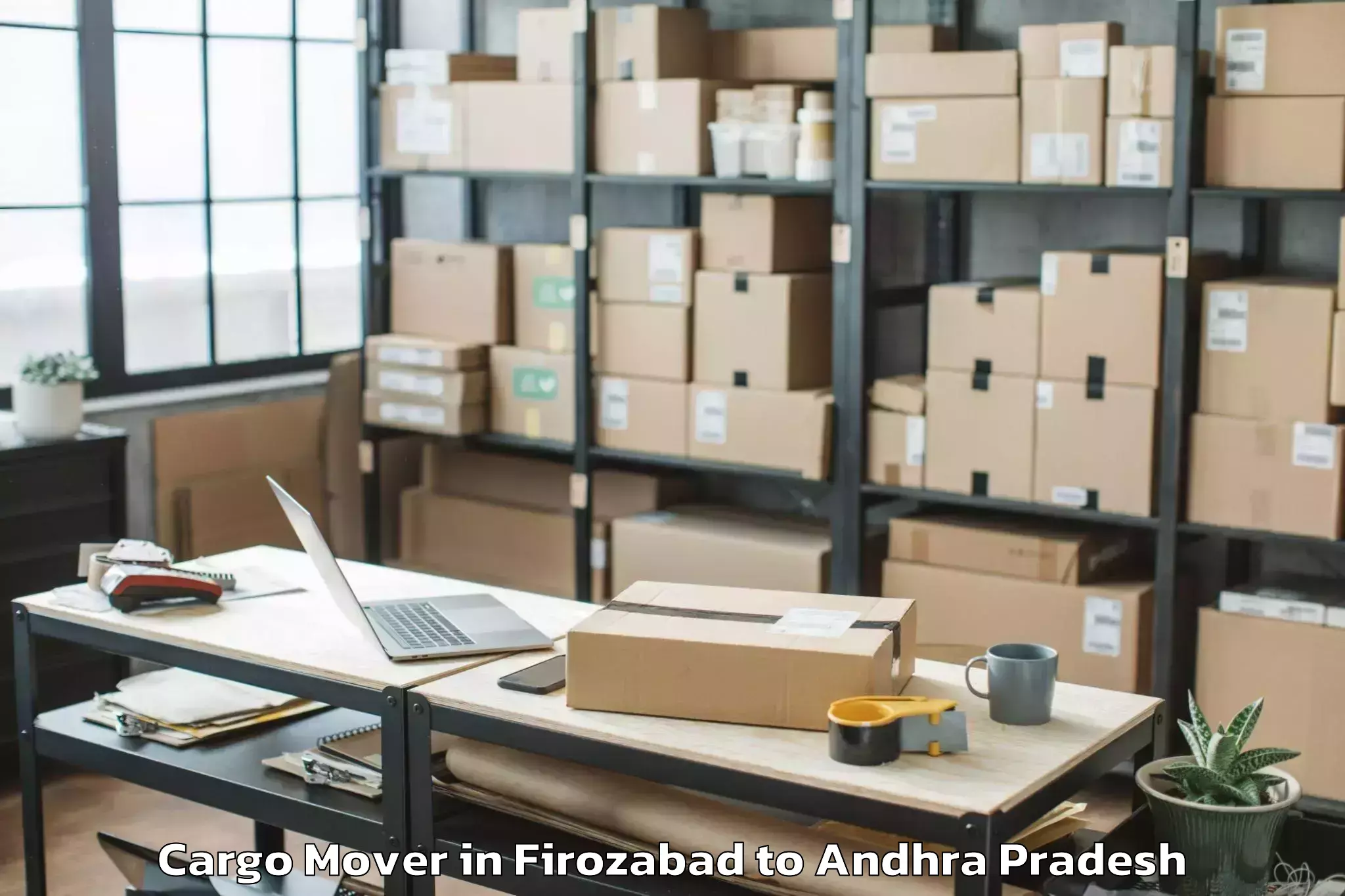 Hassle-Free Firozabad to Simhadripuram Cargo Mover